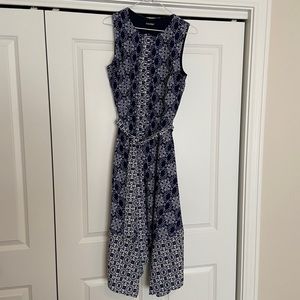 Roz & Ali - Size 6 Sleeveless Handkerchief Navy Dress